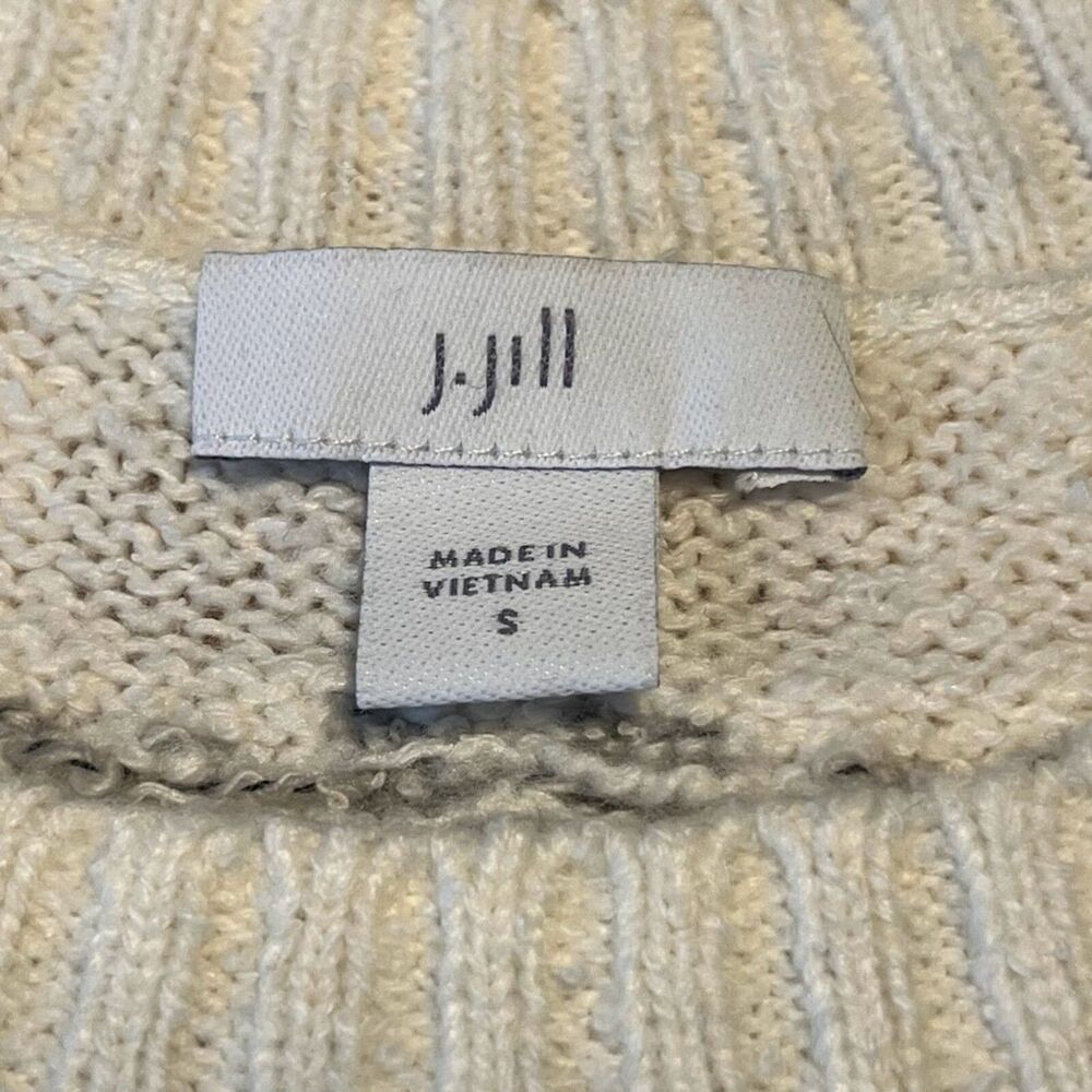 J. Jill‎ Women's White Fair Isle Nordic Pull Over Sweater Size Small - Picture 2 of 7